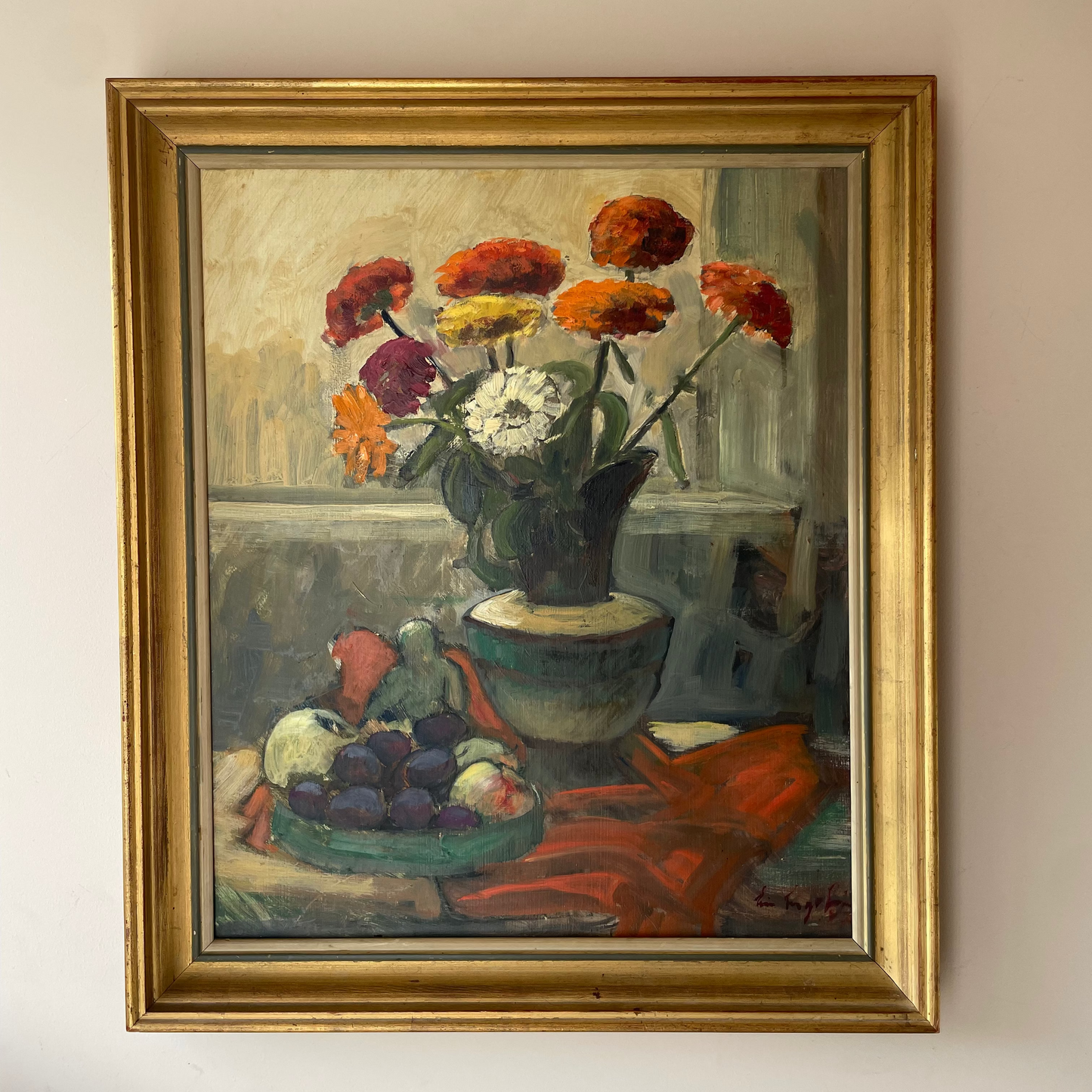 ZINNIAS & FRUIT