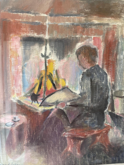 READING BY THE FIRE