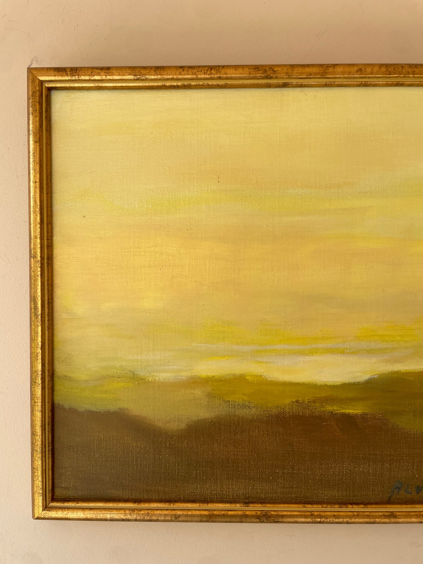 Hazy Sky, vintage Swedish oil painting by Alvar Jonson, photo 3 of 5