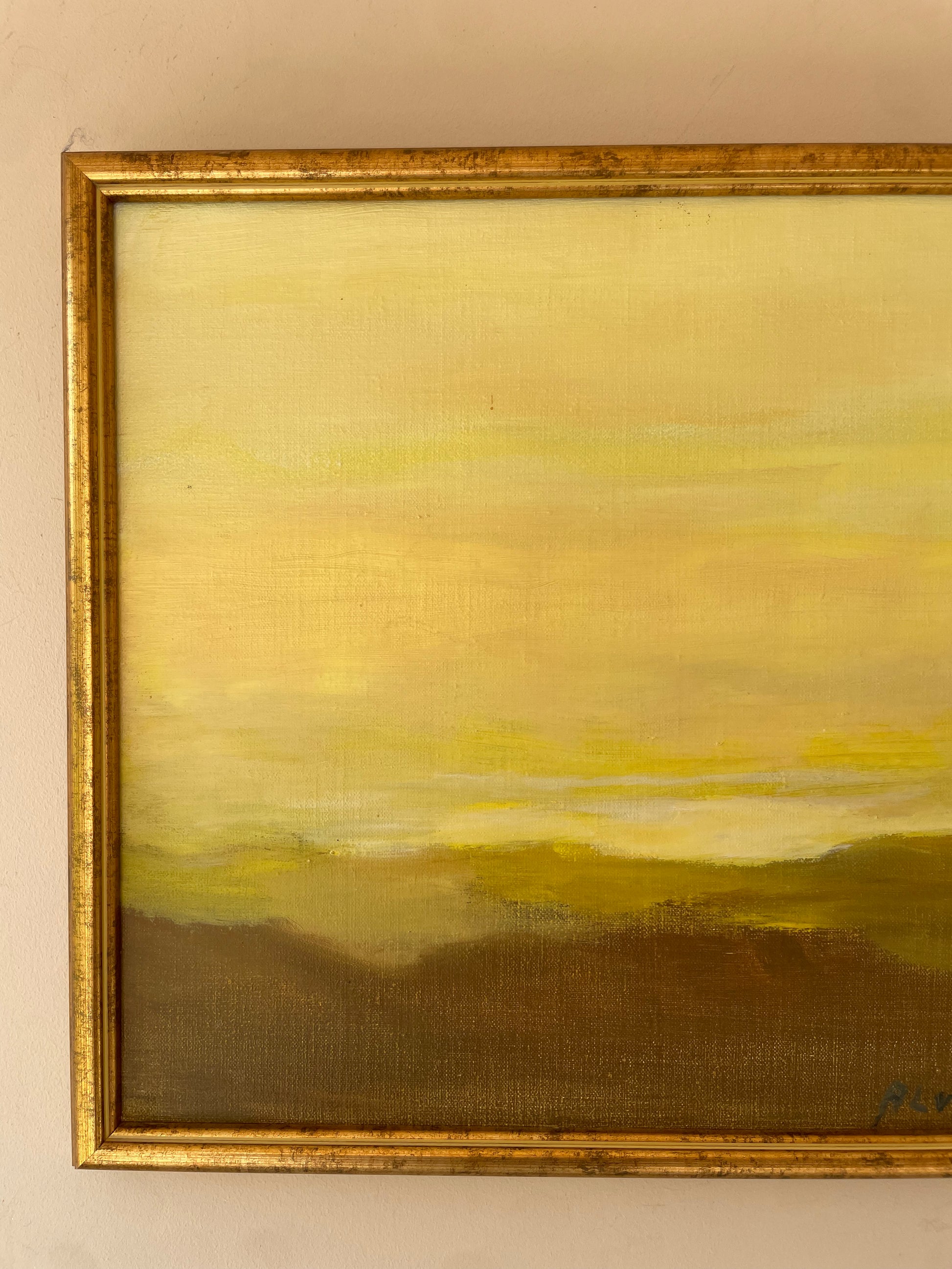 Hazy Sky, vintage Swedish oil painting by Alvar Jonson, photo 3 of 5