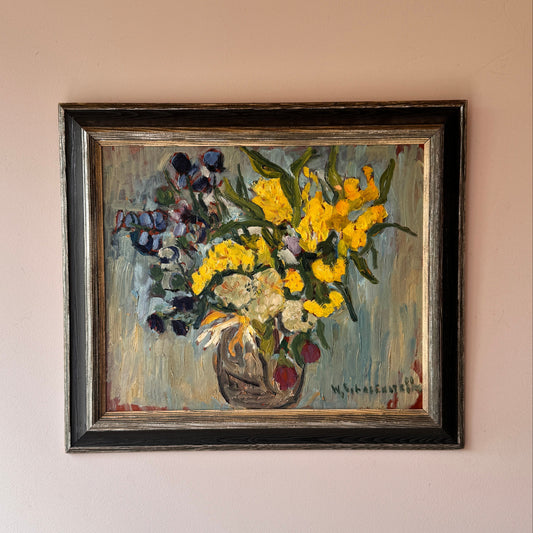 Sunlit Still Life, vintage Swedish oil painting, photo 5 of 5